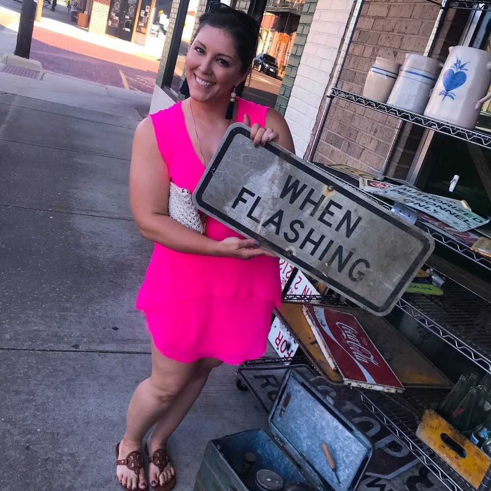 Rachel Roy Frayed Hem Neon Pink V-Neck Dress